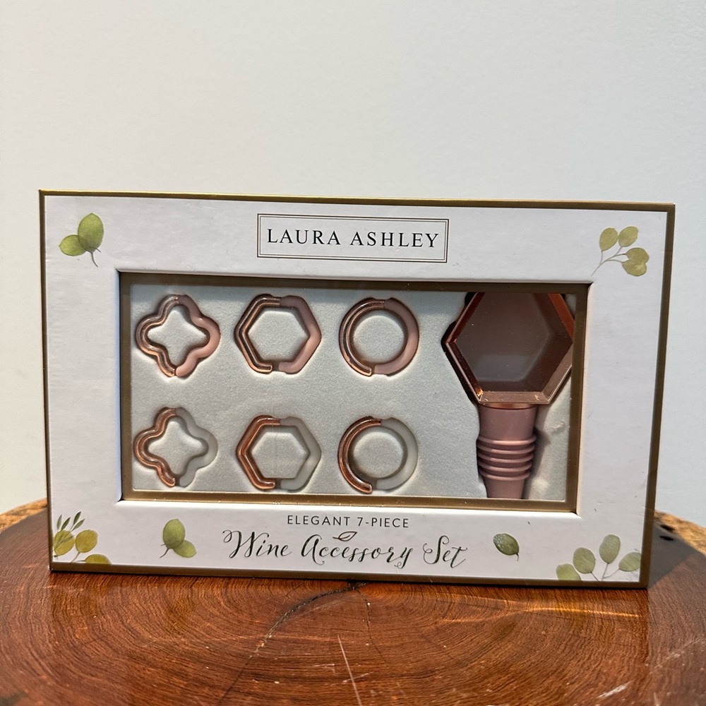 Laura Ashley Rose Gold Wine Accessory Set- Hostess Gift